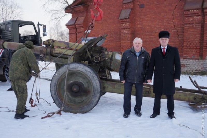 Пять единиц артиллерийских орудий  прибыли в Шуйский район