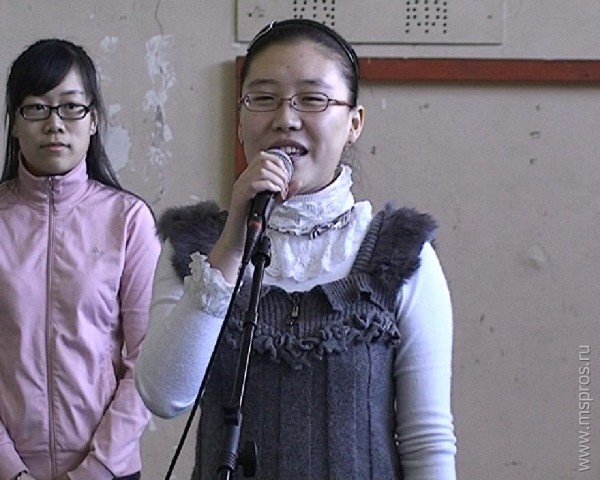 Китайские студенты в русской школе 