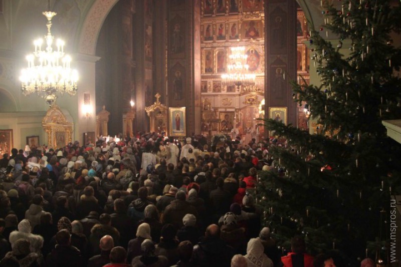 Праздник Рождества Христова в Воскресенском соборе